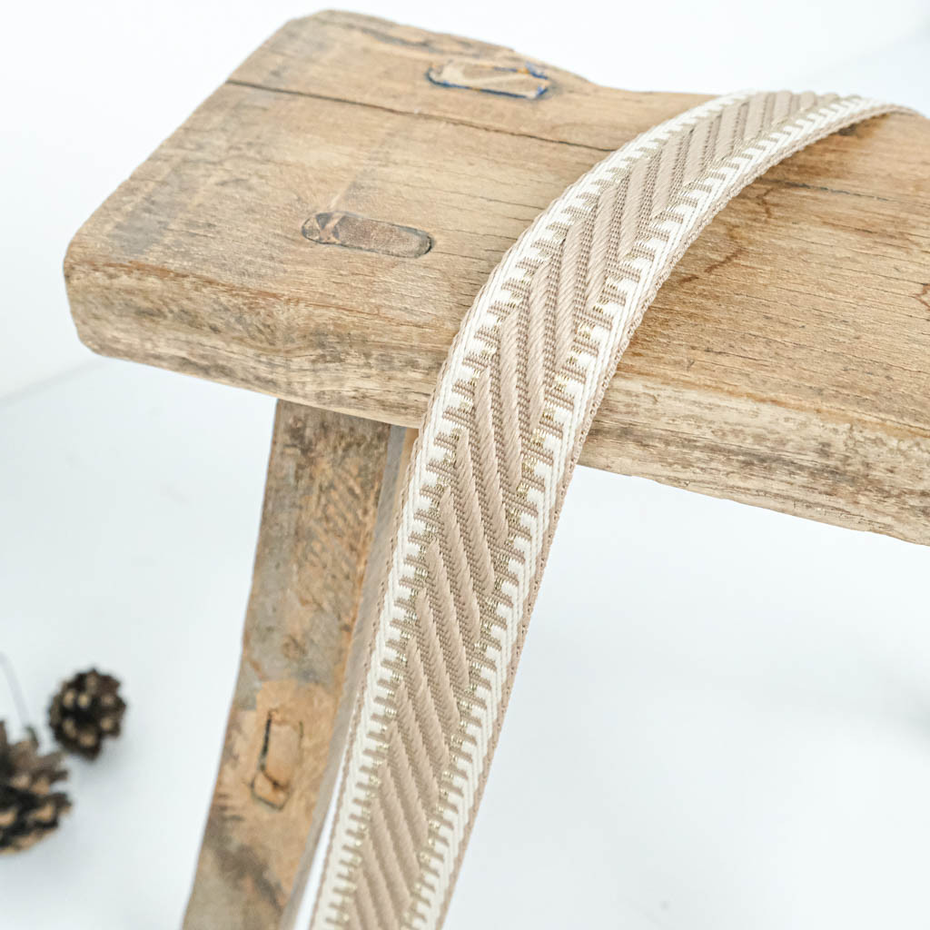 Linen Lurex Diagonal Strap - Maison Klem